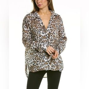 MICHAEL STARS NWOT BARB BUTTON DOWN  GAUZE TOP